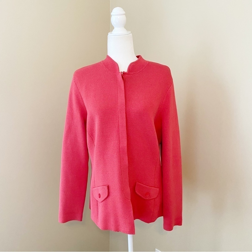 Talbots Silk Blend Button Front Cardigan Jacket - Large